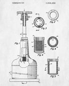 Whiskey Bottle Filling Patent Print Bar Wall Art Pub Decor Poster
