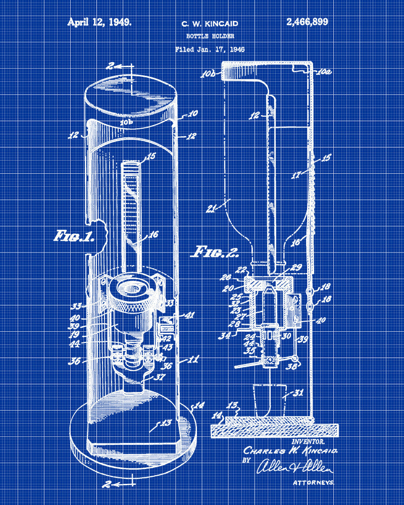 Whiskey Dispenser Patent Print Bar Wall Art Pub Decor Poster