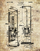 Whiskey Dispenser Patent Print Bar Wall Art Pub Decor Poster