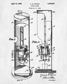 Whiskey Dispenser Patent Print Bar Wall Art Pub Decor Poster
