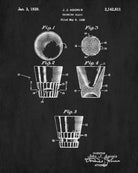 Whiskey Glass Patent Print Bar Wall Art Pub Decor Poster