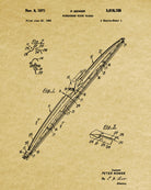 Windscreen Wipers Patent Print Garage Blueprint Workshop Poster