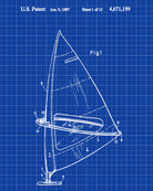 Windsurfer Patent Print Nautical Art Windsurfing Poster