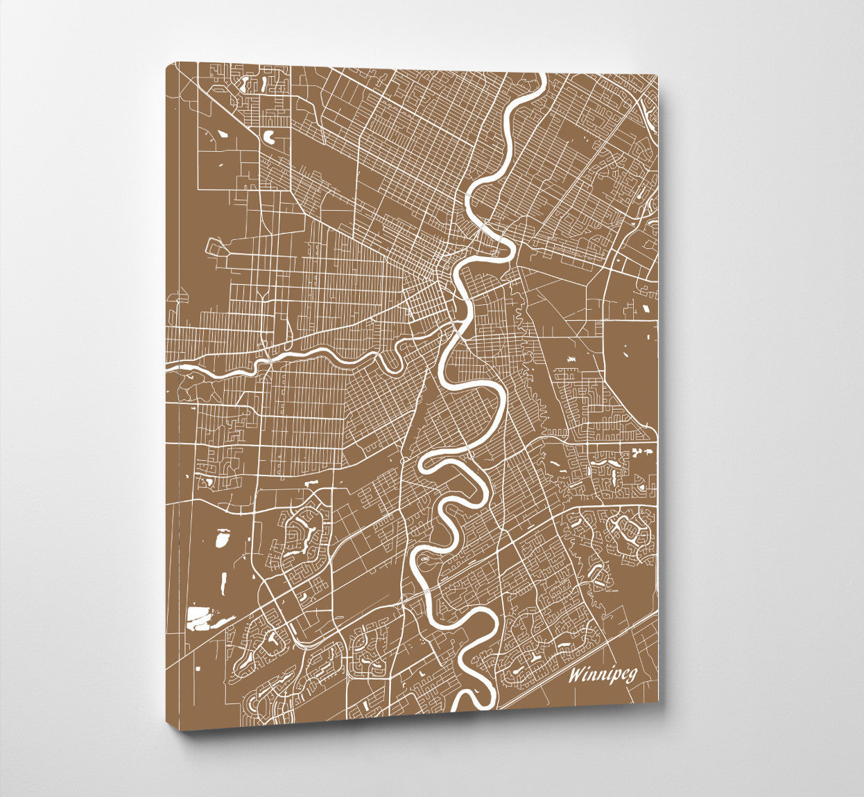 Winnipeg Street Map Print Feature Wall Art Poster