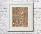 Winnipeg Street Map Print Feature Wall Art Poster