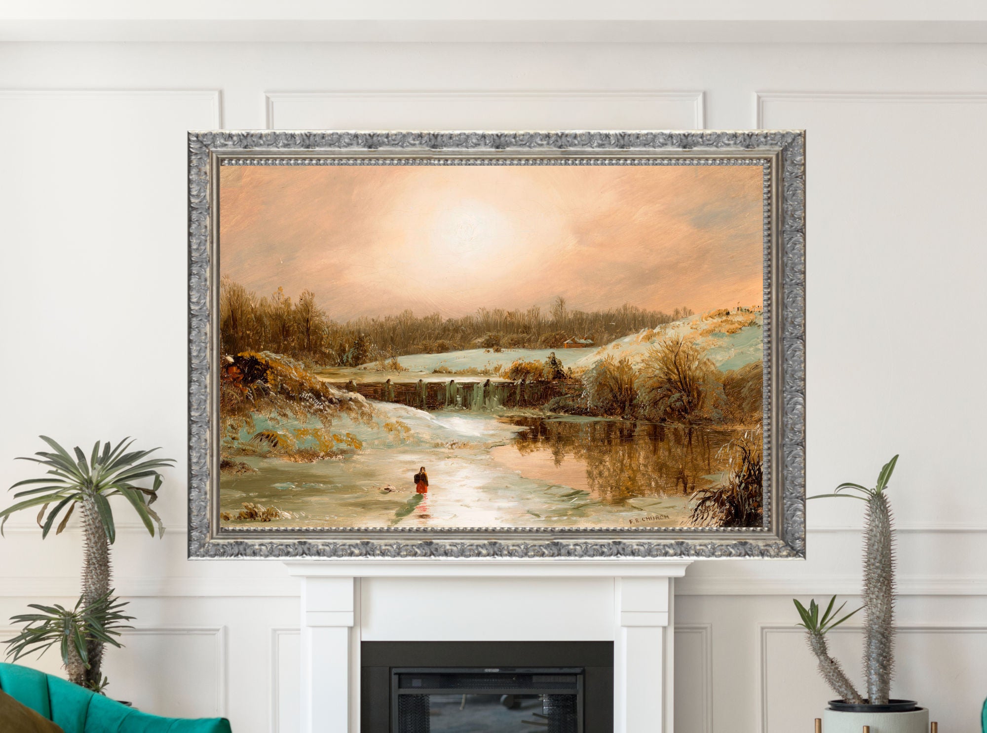 Frederic Edwin Church, Winter Scene in Hartford