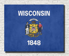 Wisconsin State Flag Print
