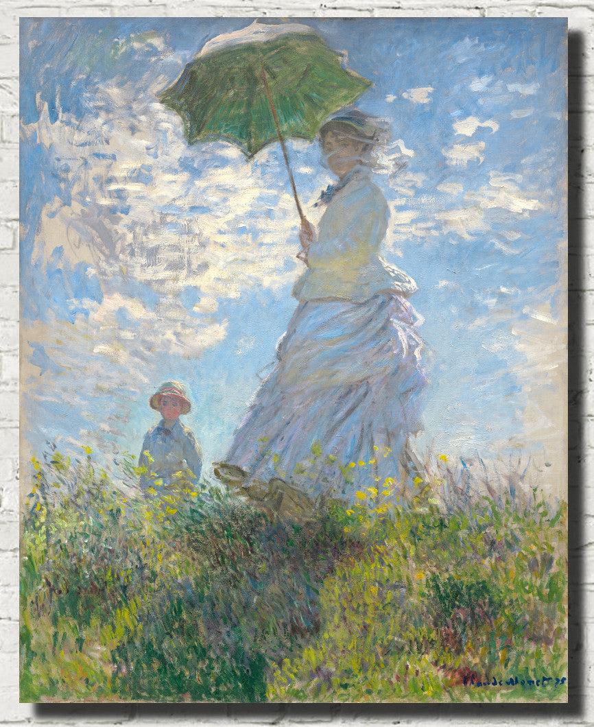 Claude Monet Fine Art Print, Woman with a Parasol