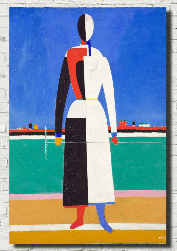Kazimir Malevich Fine Art Print, Woman with Rake