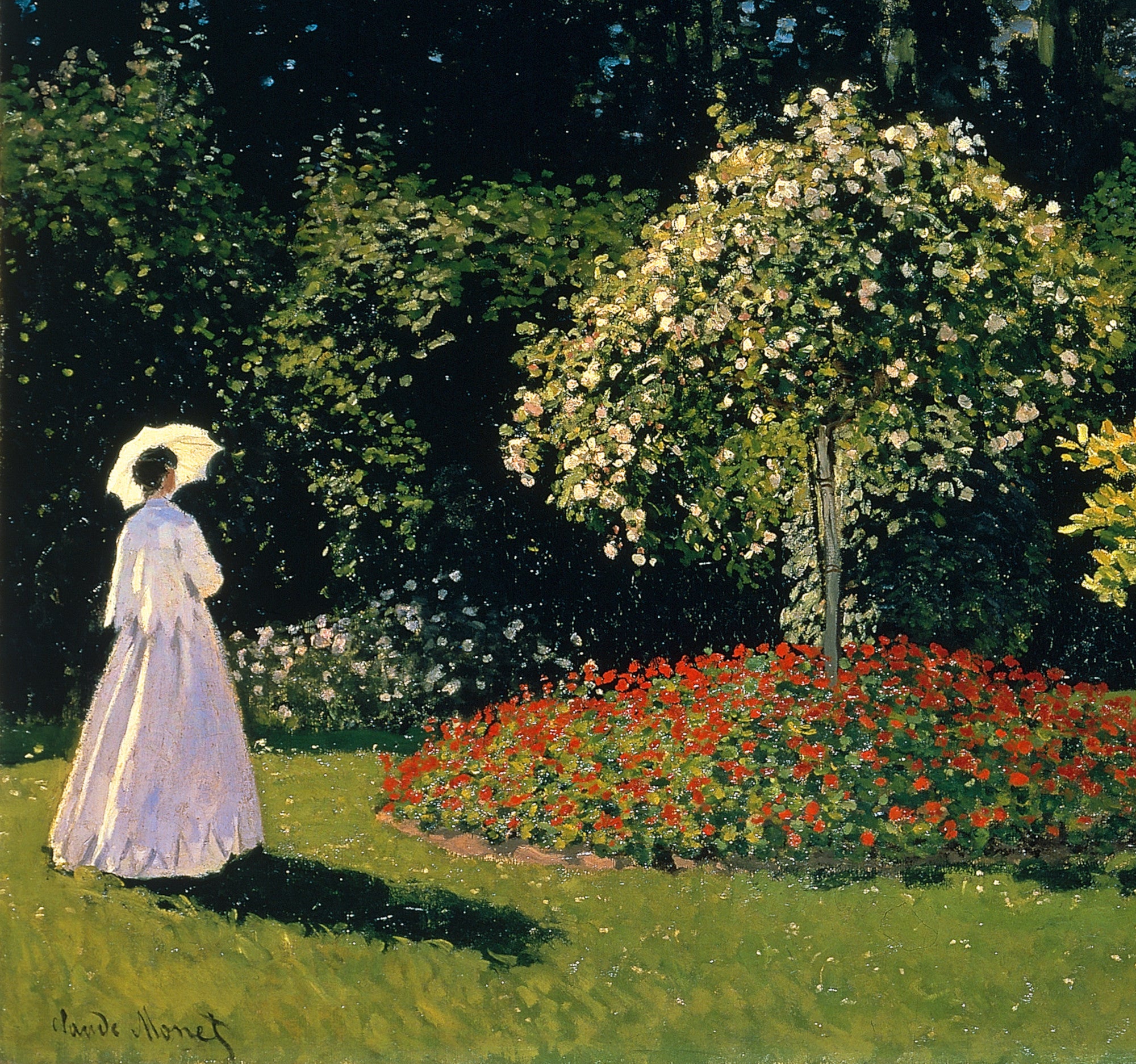 Claude Monet Fine Art Print, woman in the garden