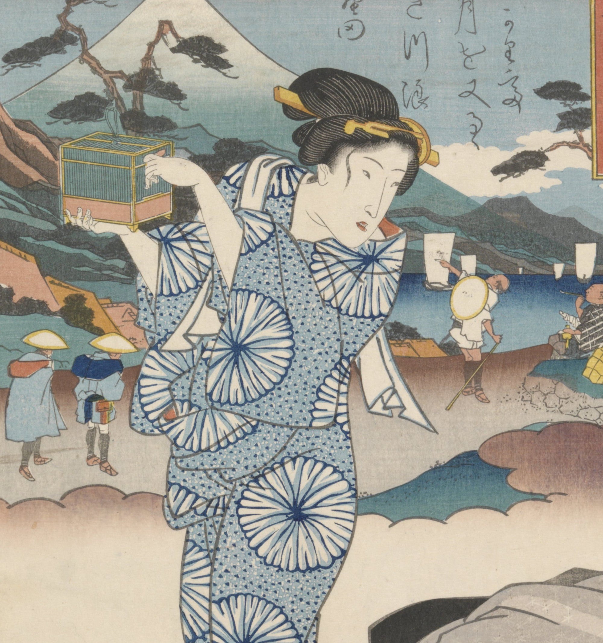 Keisai Eisen, Japanese Art Print : Woman with Box