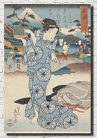 Keisai Eisen, Japanese Art Print : Woman with Box
