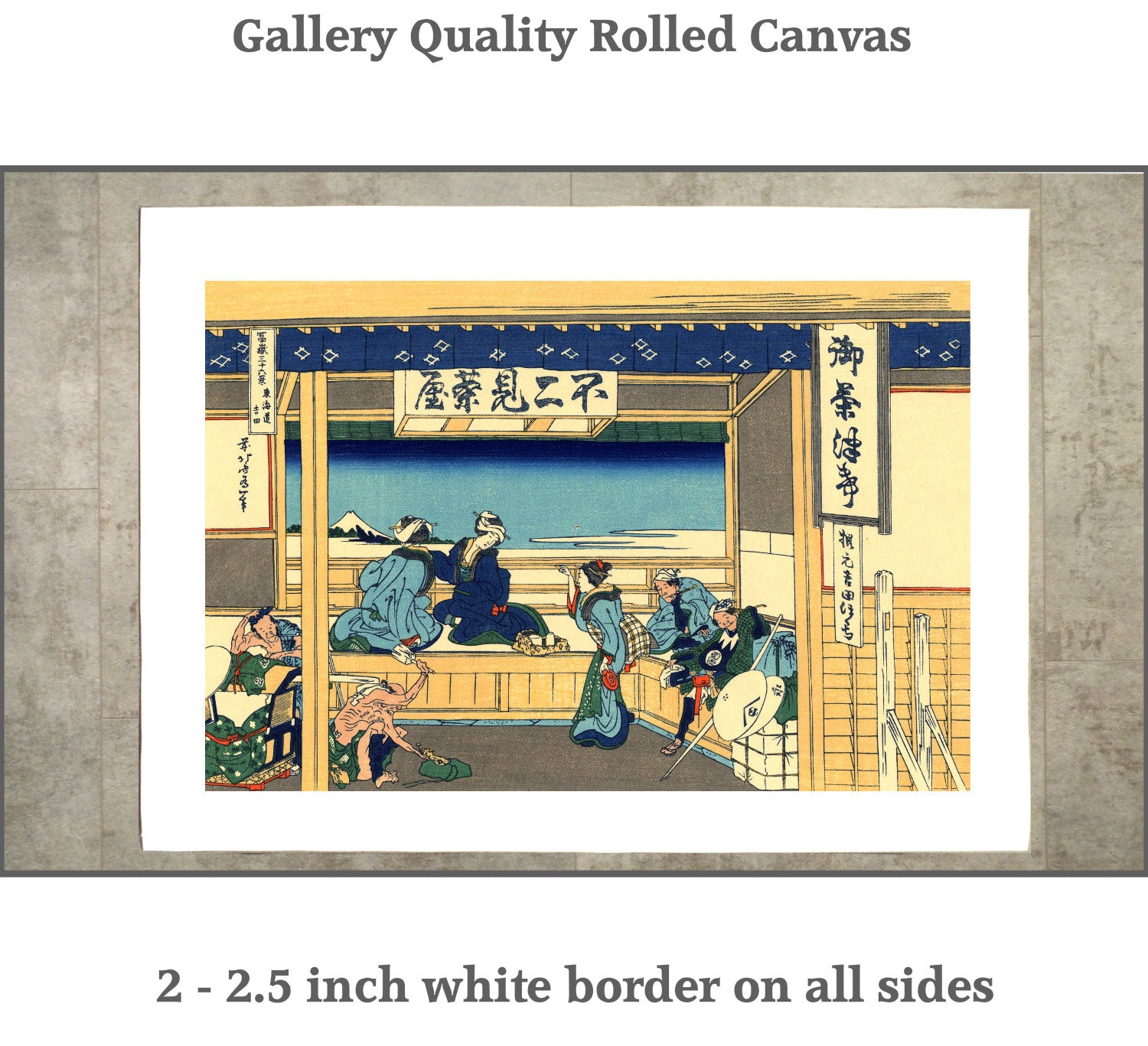 36 Views of Mount Fuji, Yoshida at Tokaido, Katsushika Hokusai, Japanese Print
