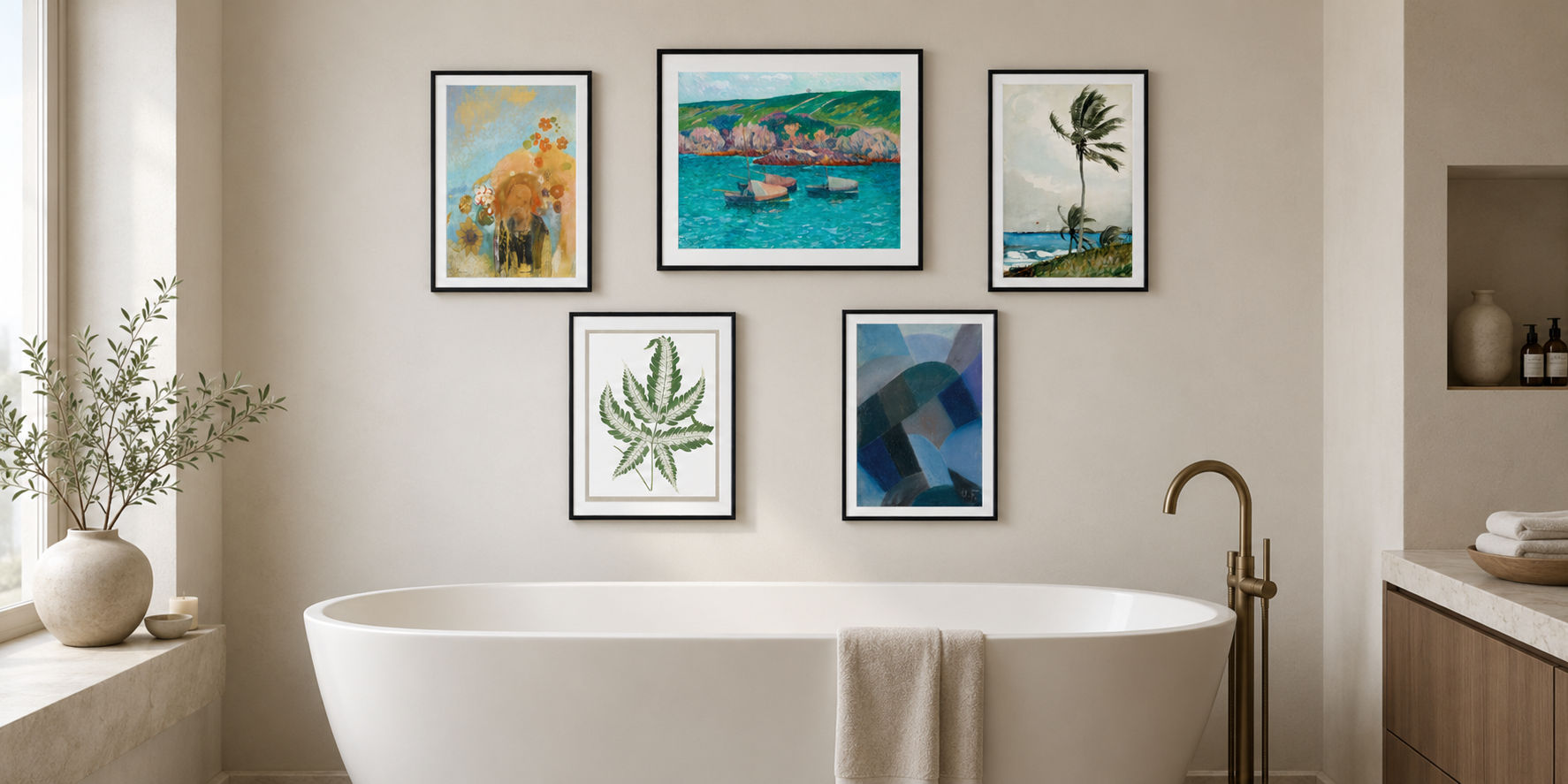 bathroom wall art gallery - framed print selection from gallerythane
