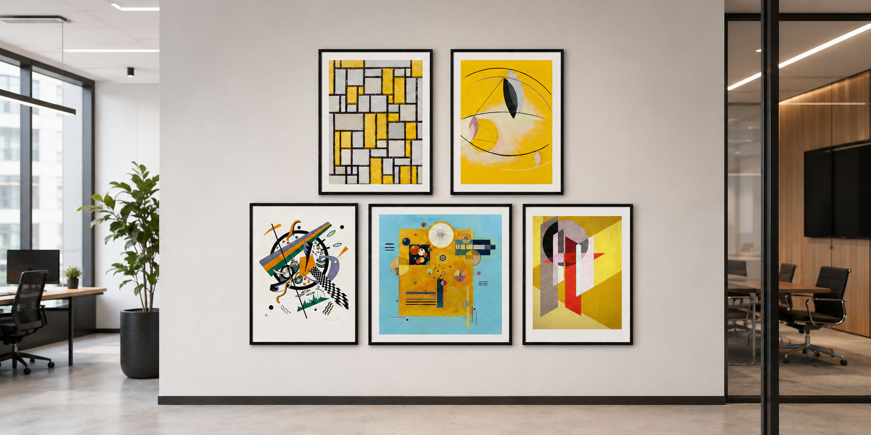 contemporary off ice wall art - framed abstract prints from gallerythane
