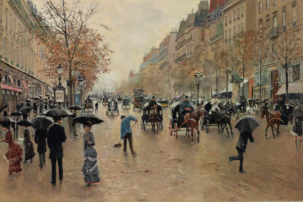 Boulevard Poissonnière en automne