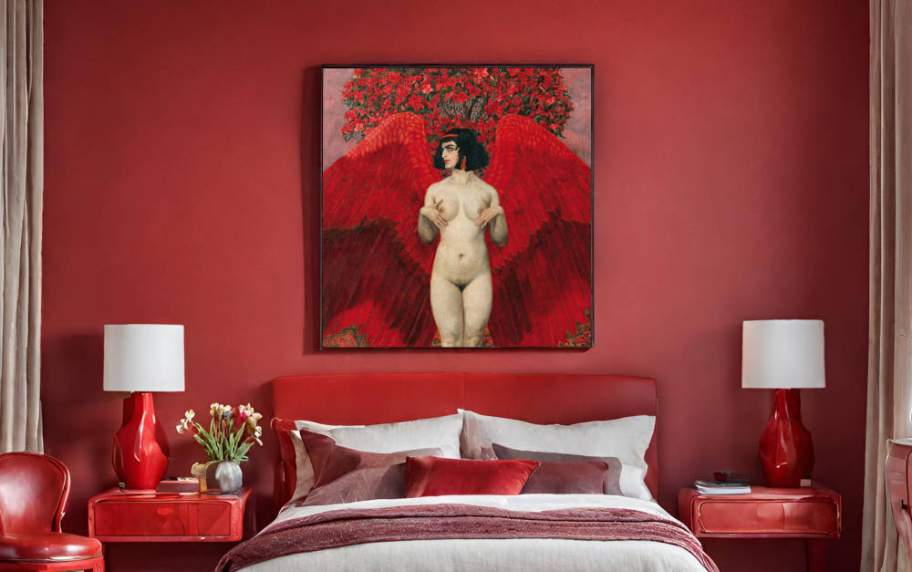 Red wall art Collection