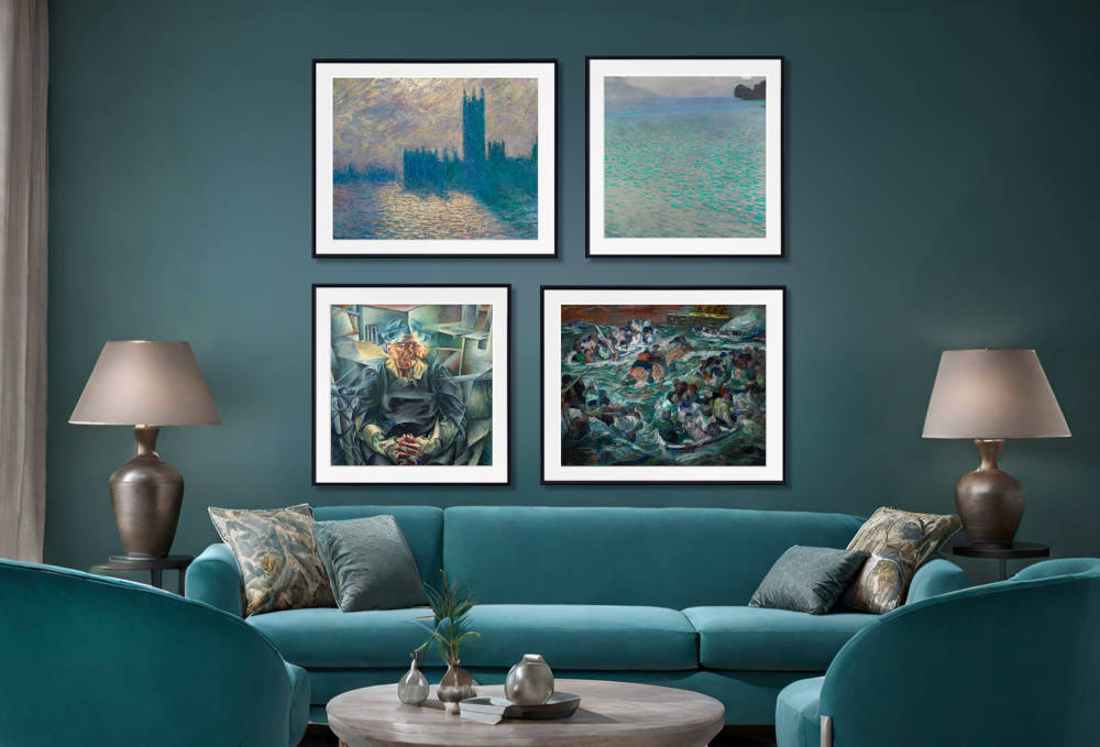 Teal Wall art collection