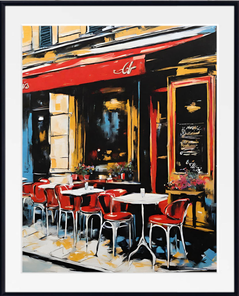 Pop Art Print - Paris Street Cafe