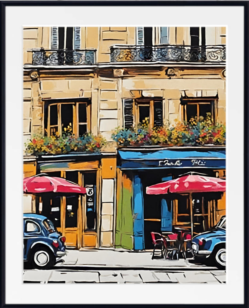 Pop Art Print - Paris Cafe - Street View