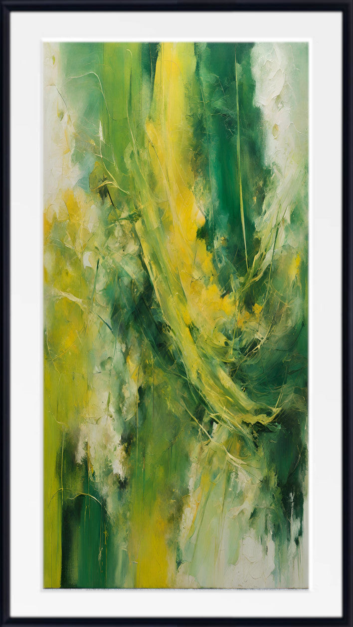 Extra Large Abstract Art, Green Swirl Print GalleryThane