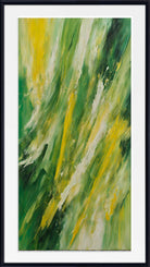 Extra Large Abstract Art, Set of 3 Yellow Green Prints