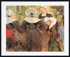 Paul Gauguin Fine Art Print : Four Breton Women Dancing