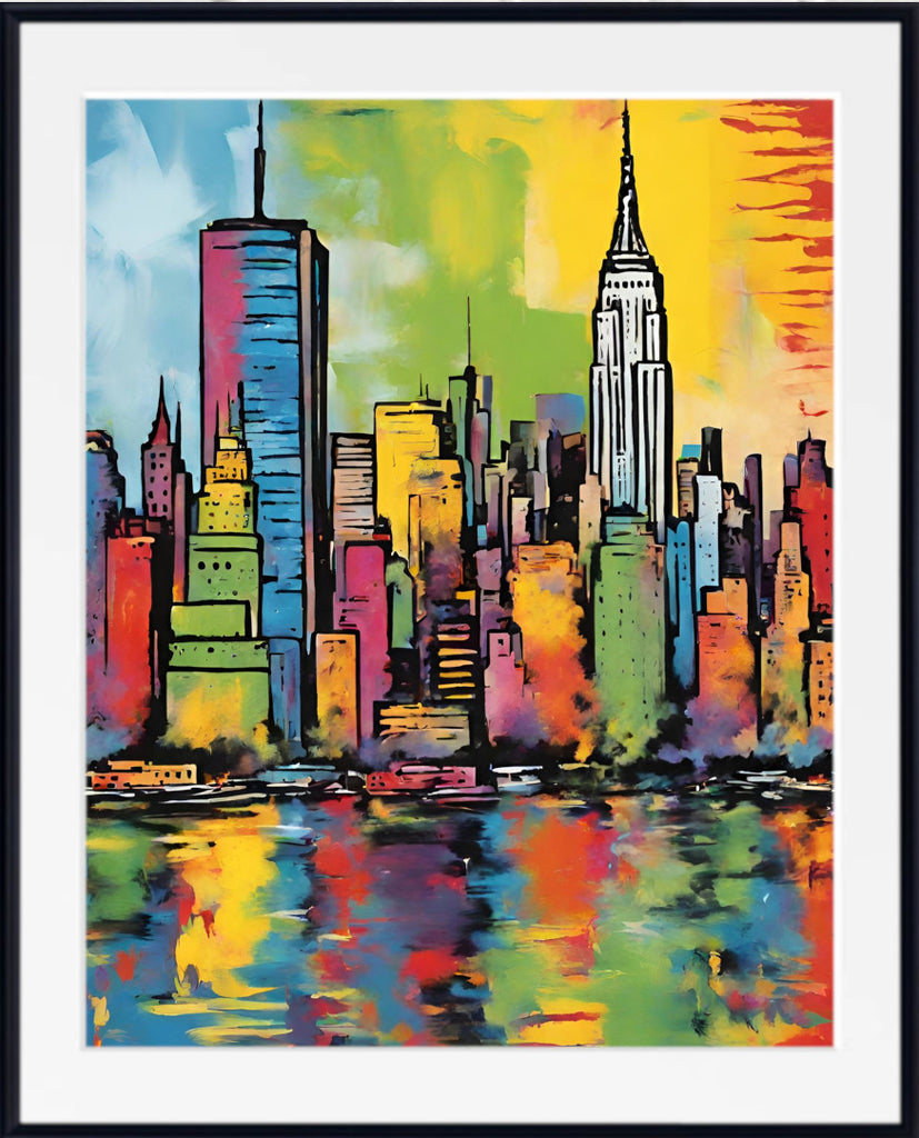 Pop Art Print - City Skyline New York