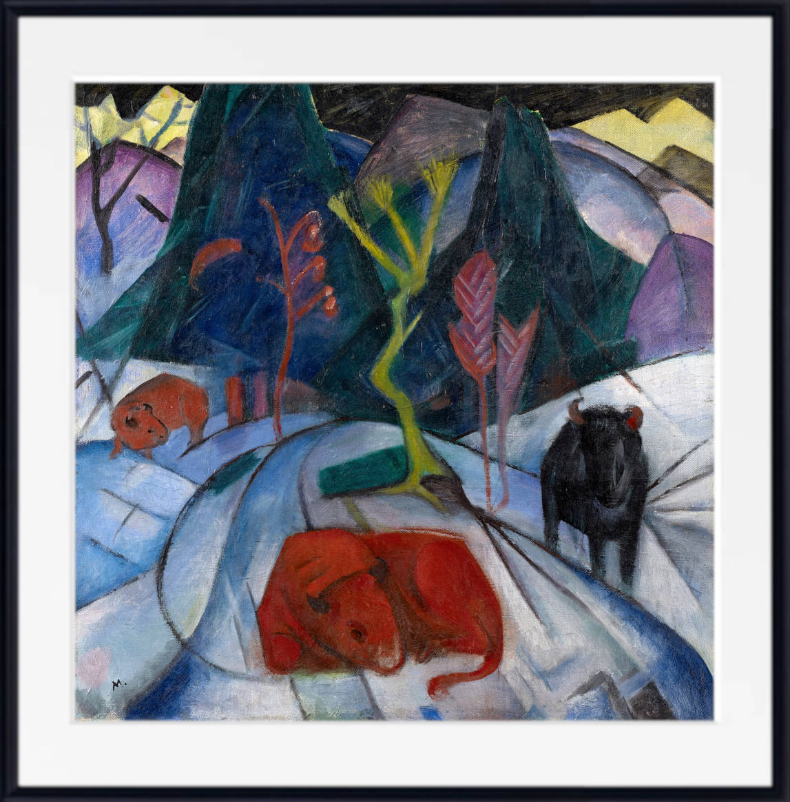 Franz Marc Print, A Bison in Winter (The Red Bison) (1913)