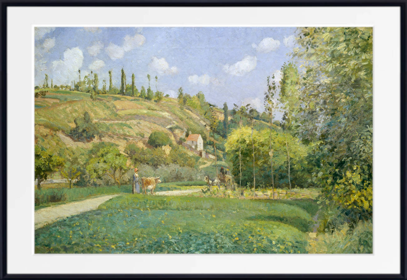 Camille Pissarro Print, A Cowherd at Valhermeil, Auvers-sur-Oise (1874)