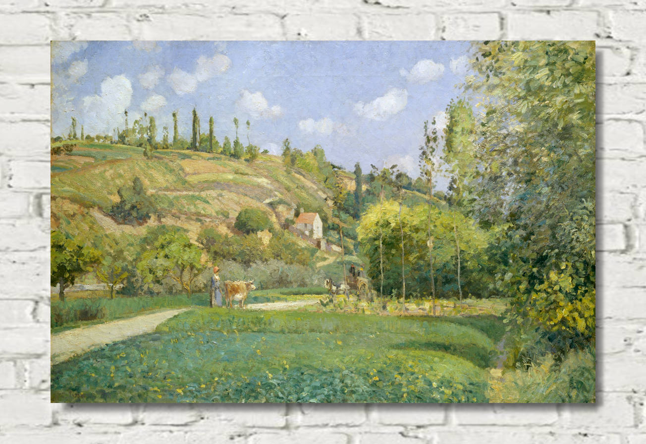 Camille Pissarro Print, A Cowherd at Valhermeil, Auvers-sur-Oise (1874)