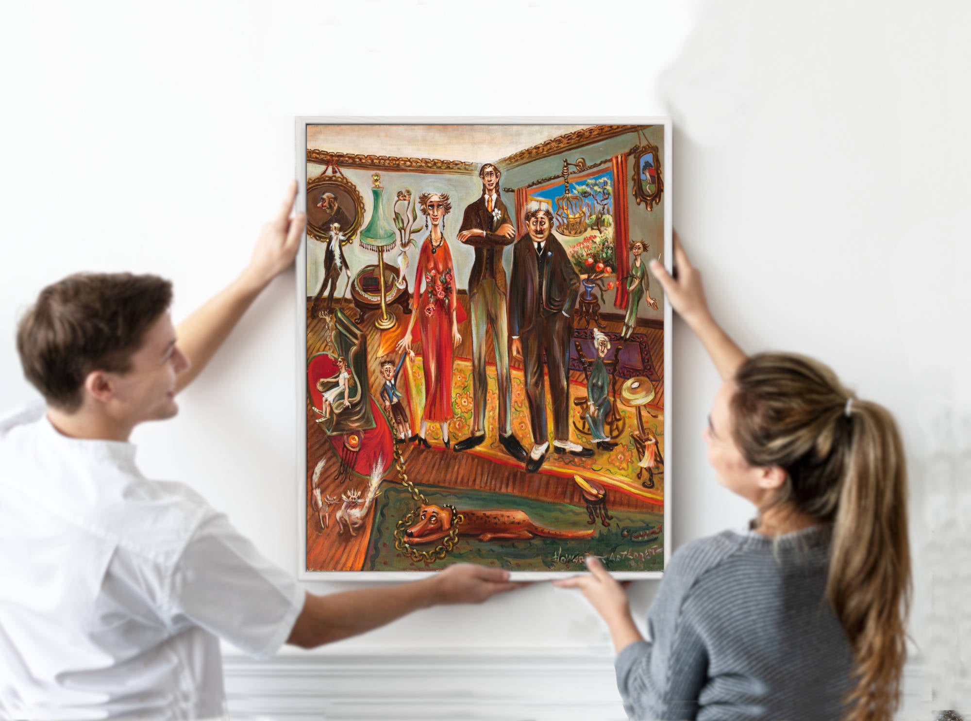 Howard Taft Lorenz Print, A Family (1938)