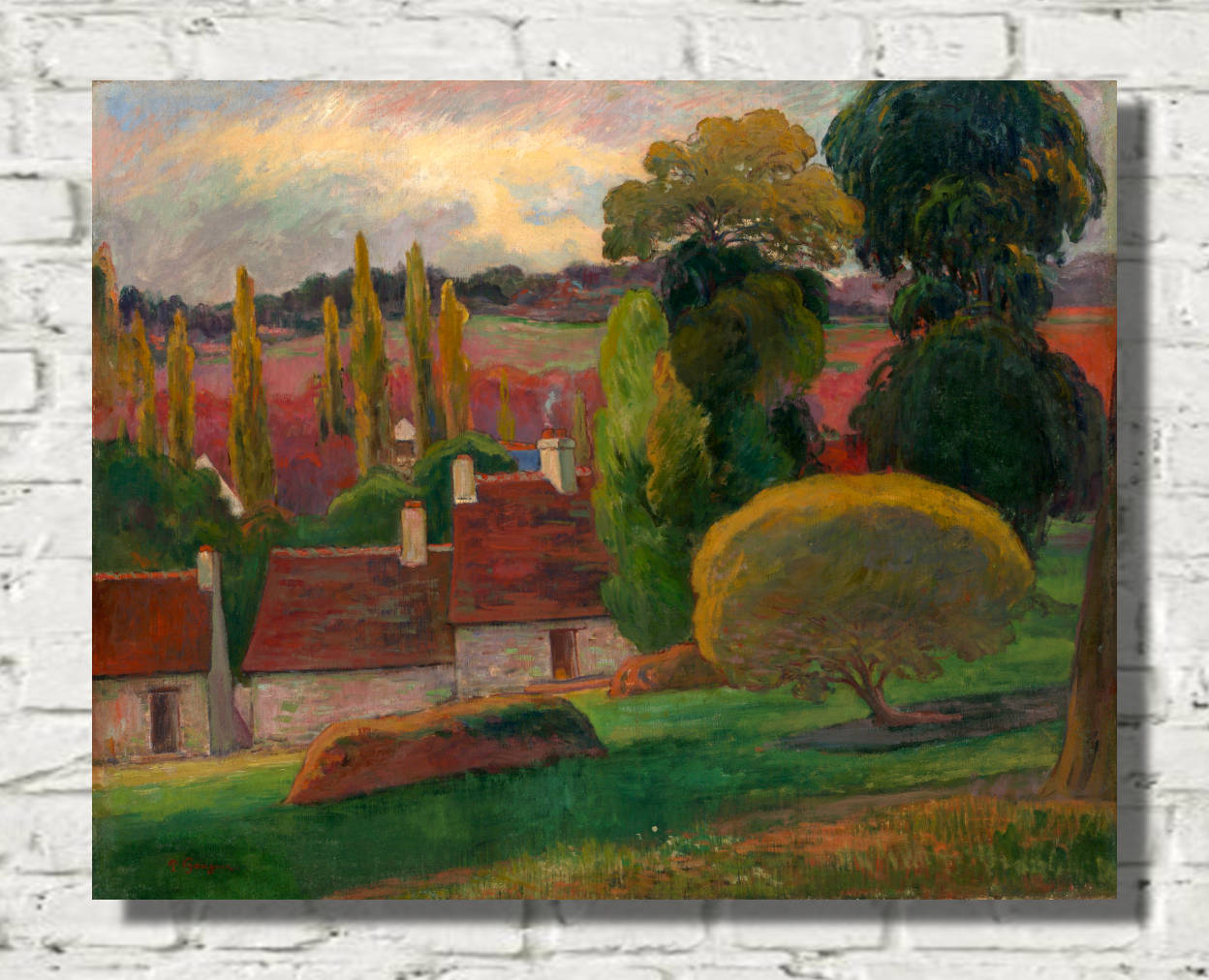 Paul Gauguin Print : A Farm in Brittany (ca. 1894)