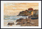 Alfred Zoff Print, A Fishing Boat on the Beach at Sunset (1894)