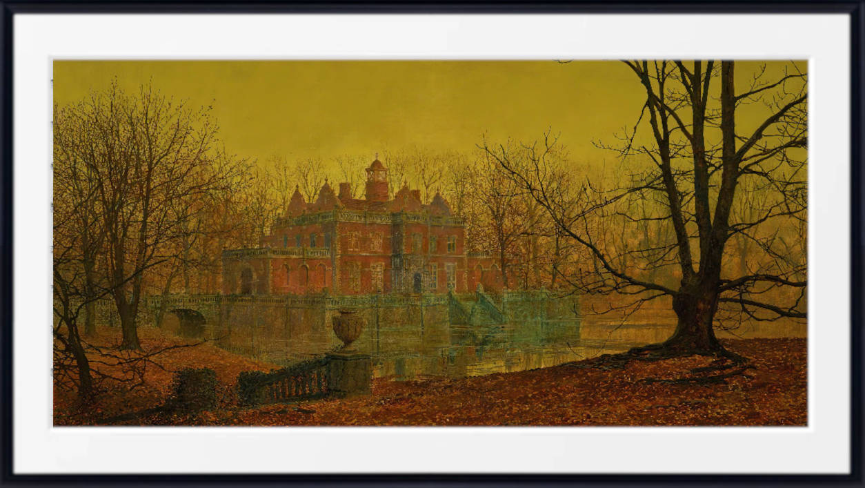 John Atkinson Grimshaw Print: A Moated Yorkshire Home (1879)