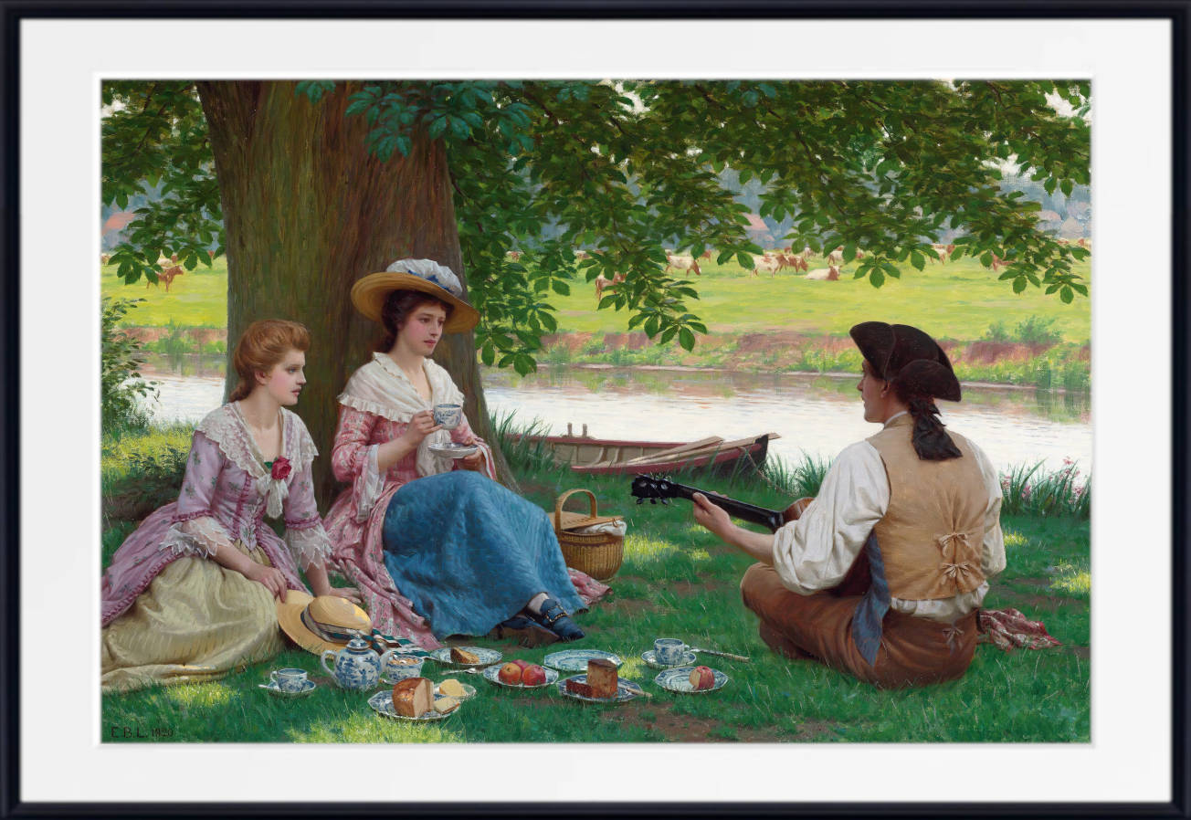 A Picnic Party (1920), Edmund Blair Leighton Fine Art Print