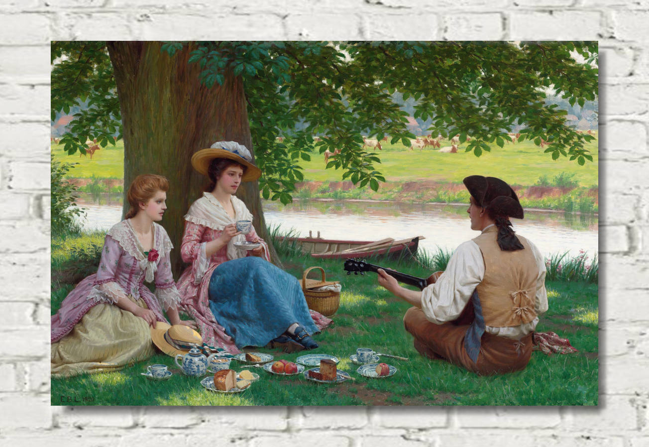 A Picnic Party (1920), Edmund Blair Leighton Fine Art Print