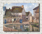 Camille Pissarro Fine Art Print, A Pond in Ennery (1874)