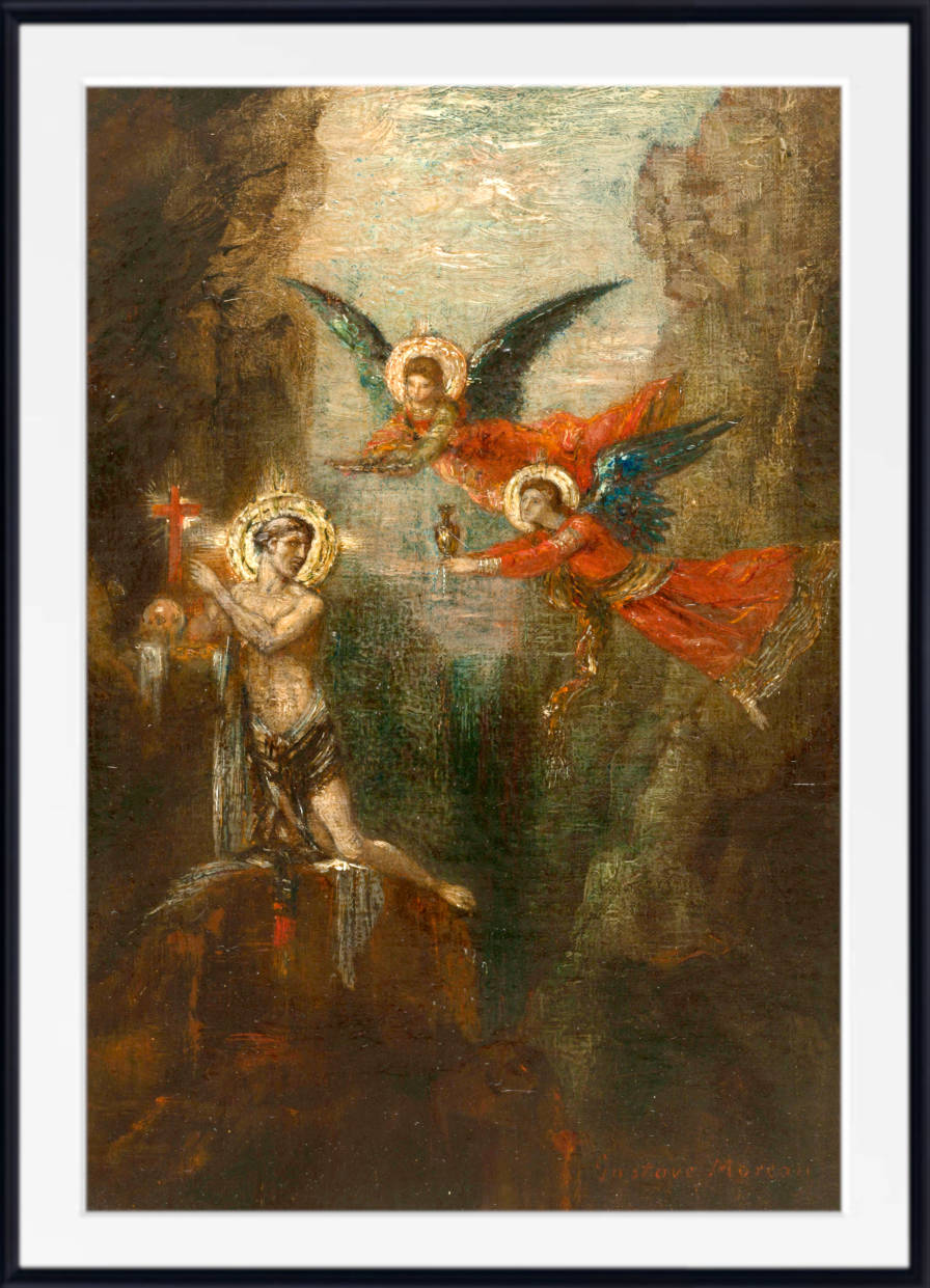 Gustave Moreau Print,  A Saint In The Desert (1879)