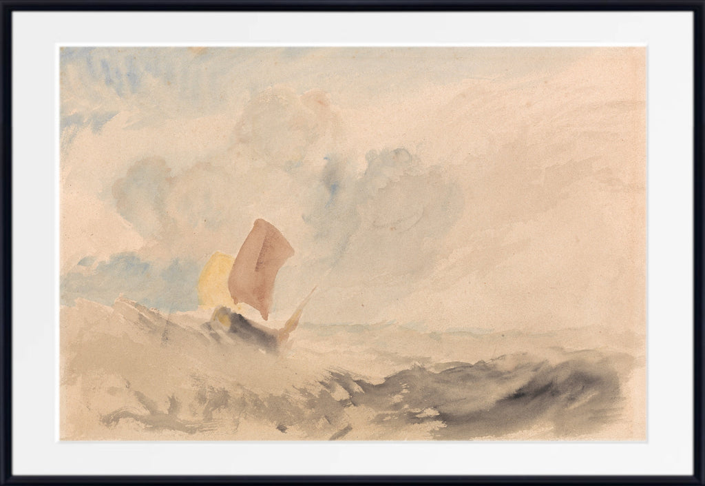 A Sea Piece, A Rough Sea with a Fishing Boat by Joseph Mallard William Turner