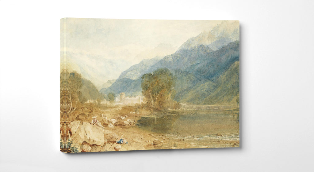 A View From The Castle Of St. Michael, Bonneville, Savoy, From The Banks Of The Arve River by Joseph Mallard William Turner 
