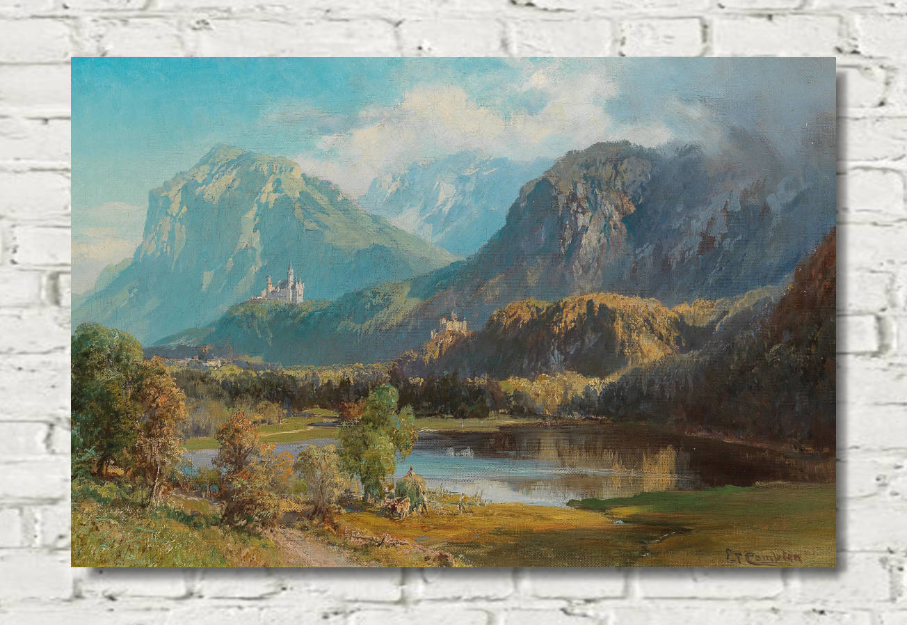 Edward Compton Print, A View of Neuschwanstein