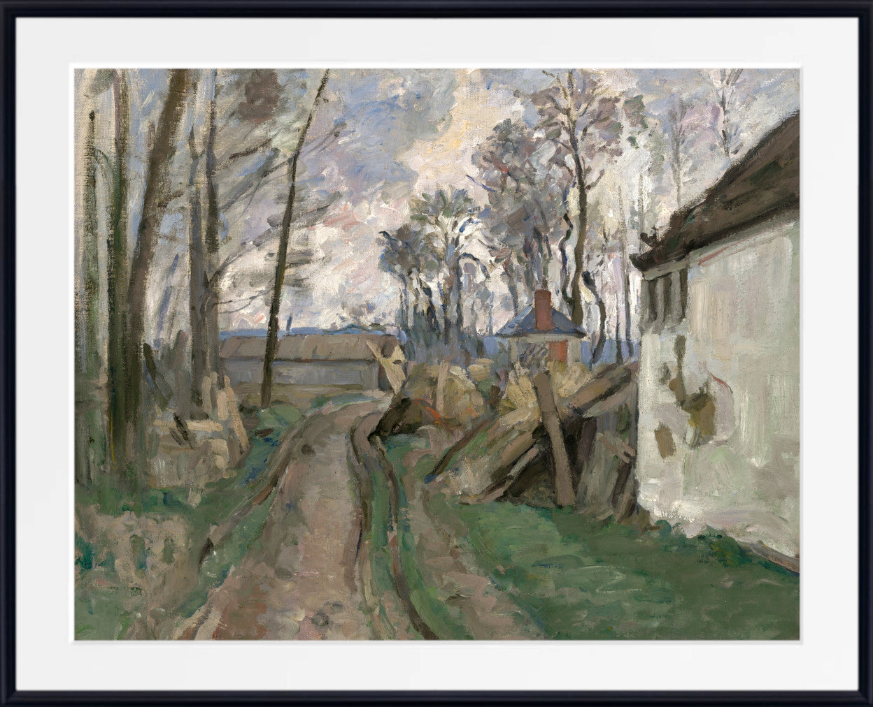 Paul Cézanne Print, A Village Road near Auvers (1872)