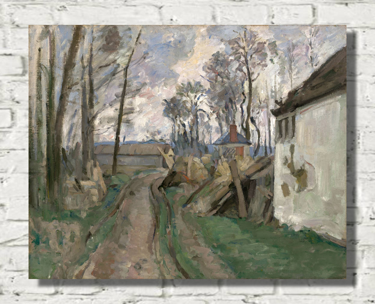 Paul Cézanne Print, A Village Road near Auvers (1872)