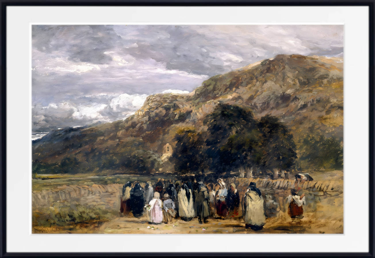 David Cox Print, A Welsh Funeral