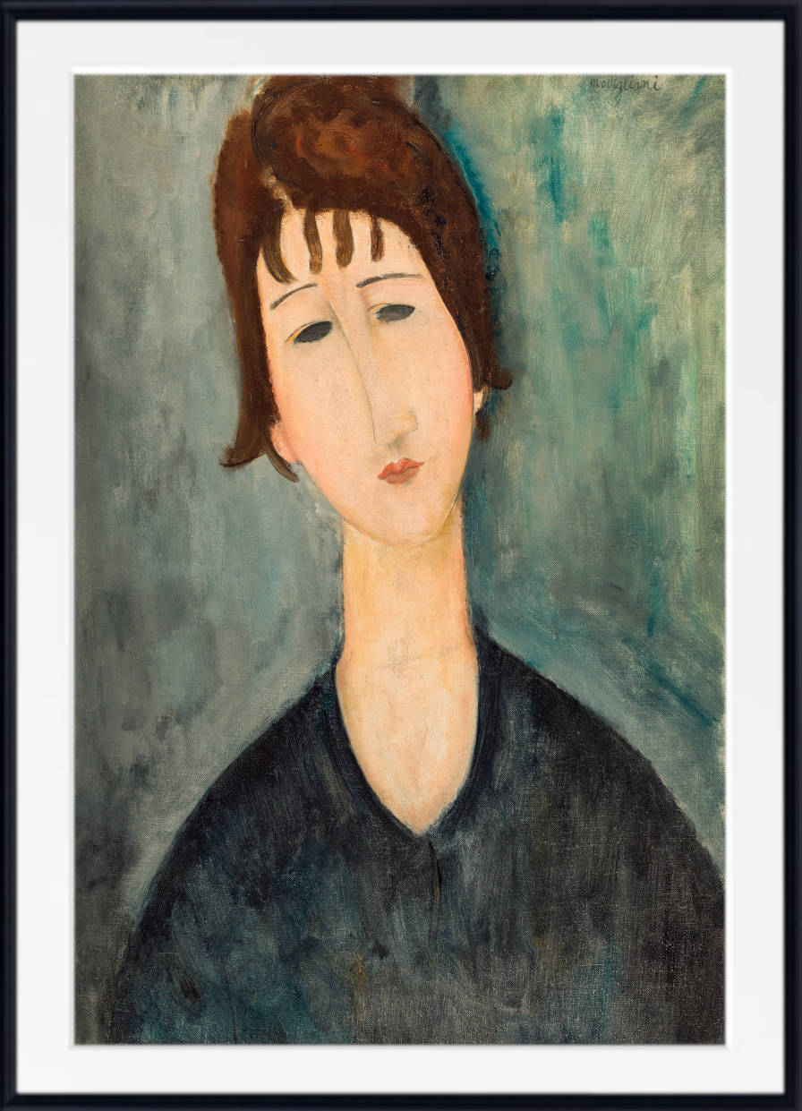 Amedeo Modigliani Wall Art Print :  A Woman (c1917)