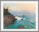 Alfred Zoff – A View Of The Nervi Coast Prints and Canvas Panels light gray frame
