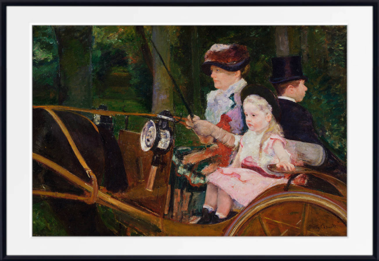 Mary Cassatt, Impressionist Fine Art Print : A Woman and Girl Driving