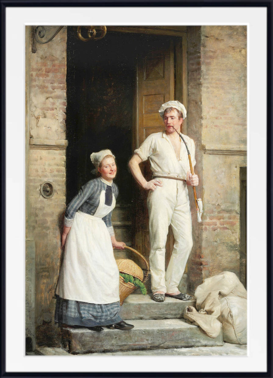 Carl Bloch Fine Art Print, A Young Baker Cooling Down