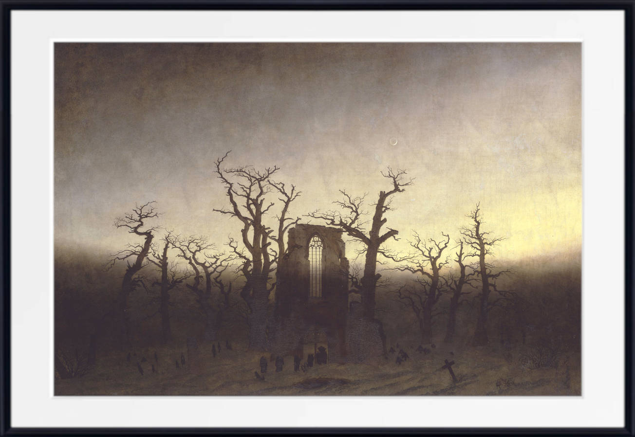 Eldena Abbey in the Oakwood, Caspar David Friedrich Fine Art Print